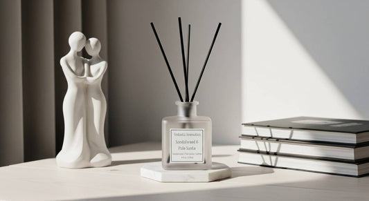Sandalwood & Palo Santo Reed Diffuser - Calming Woodsy 4 oz