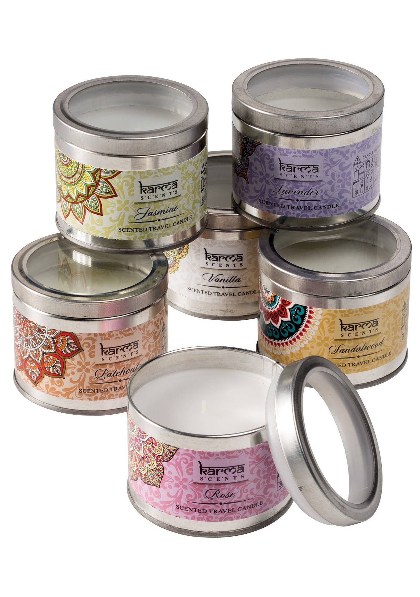 Namaste Scents Scented Candle in Tin With Glass Lid