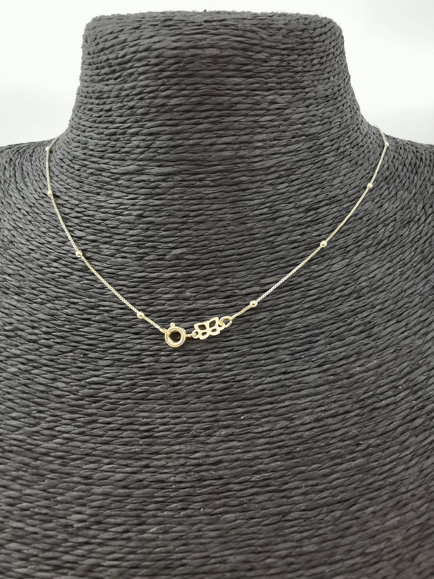 14K 17.5 Inch Gold Filled Ball Beads on Box Necklace Chain for Jewelry Necklace Making, 17 1/2 x 1/16 x 1/16 Inches, CN-232