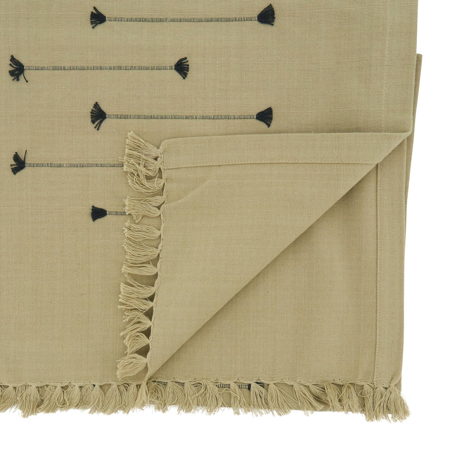 Fringe Line Runner: Natural / 16"x72"