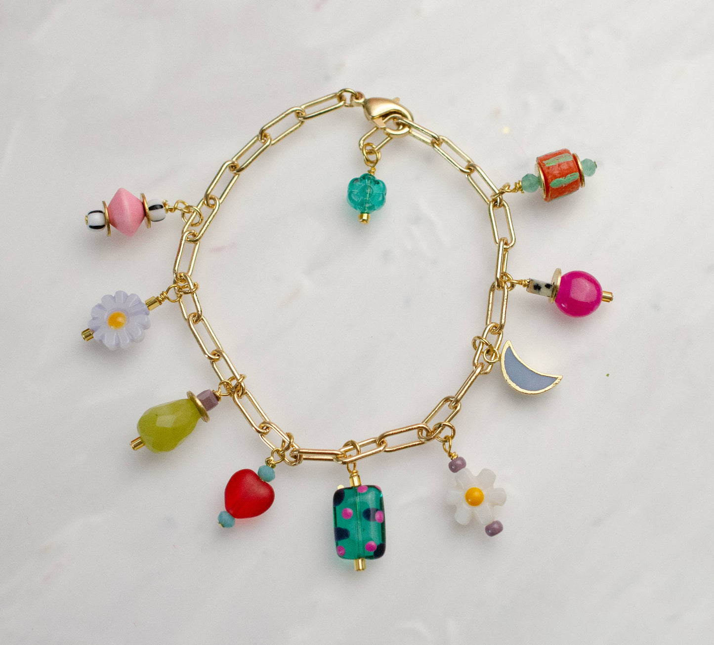 Ladybird Colorful Charm Bracelet