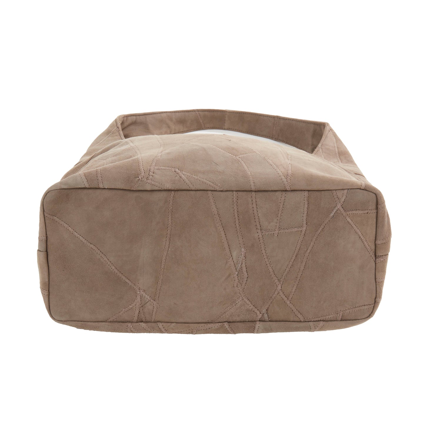 Artisanal Leather Patchwork Purse: Camel / 17"x11"x5"
