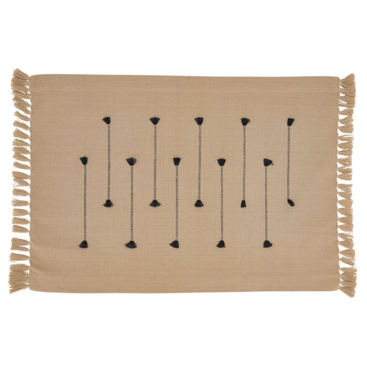Fringe Line Placemat: Natural / 13"x19"