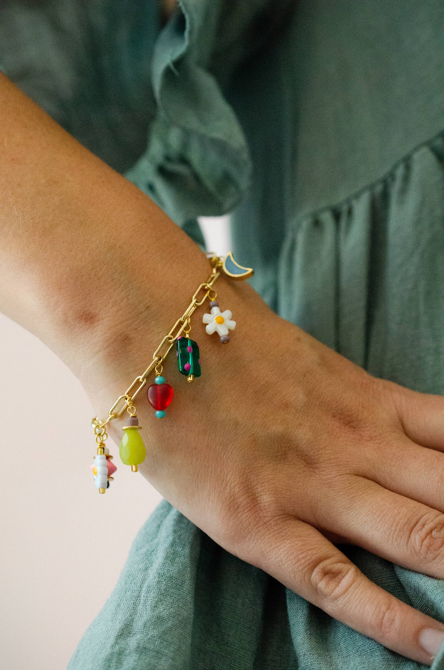 Ladybird Colorful Charm Bracelet