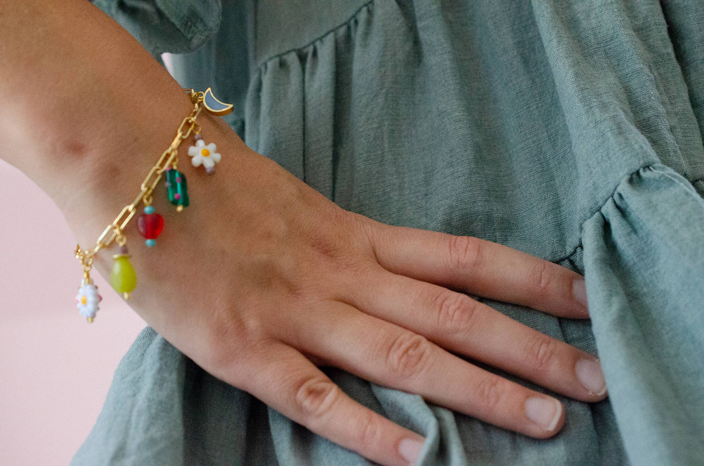Ladybird Colorful Charm Bracelet
