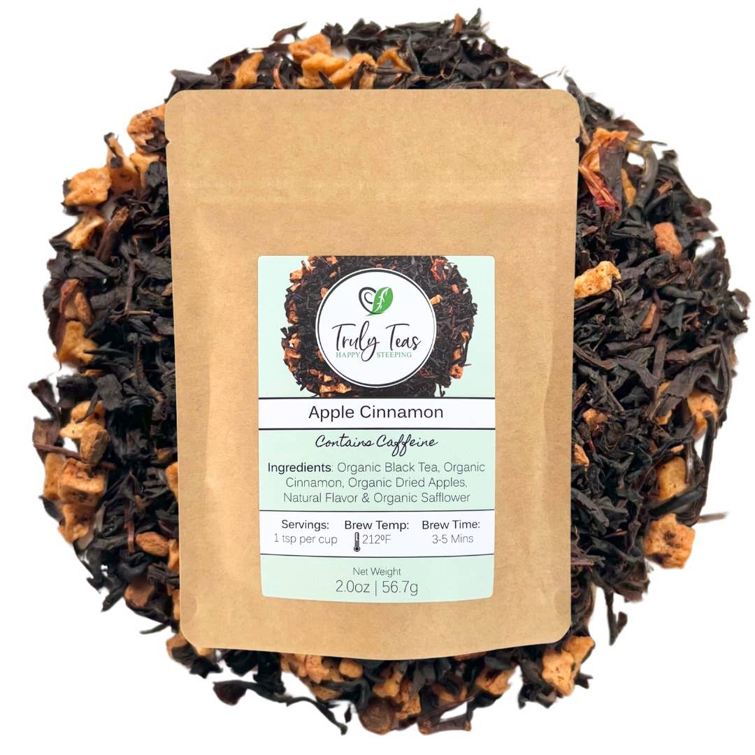 Apple Cinnamon Black Tea Blend – Organic Loose Leaf: 0.5 oz Loose