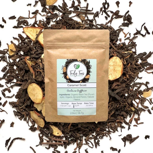 Caramel Scott Pu-erh Black Tea – Caramel Toffee Blend: 2.0 oz Loose