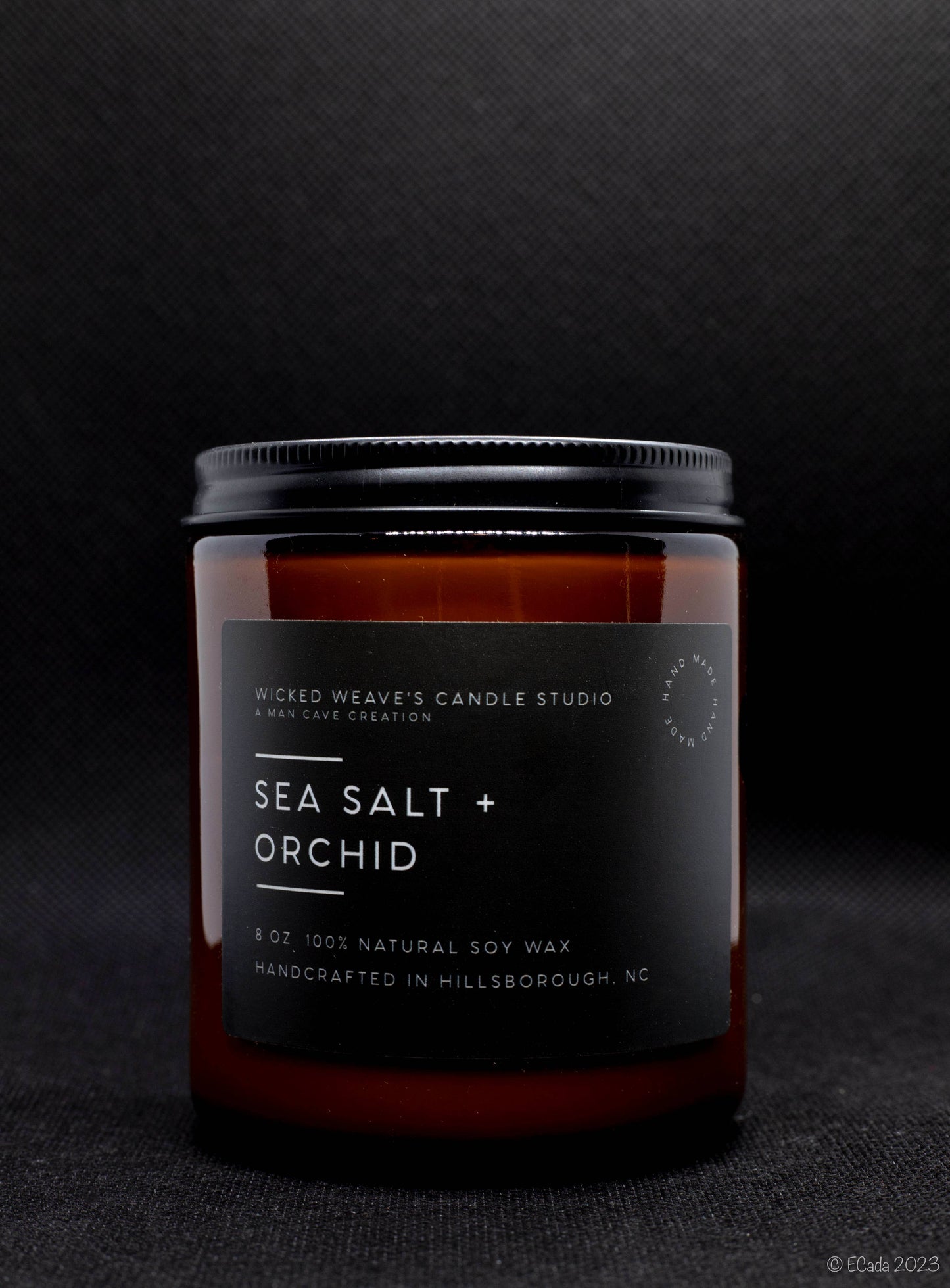 Sea Salt & Orchid Soy Wax Candle (4 Size Options): 8 oz Jar Candle
