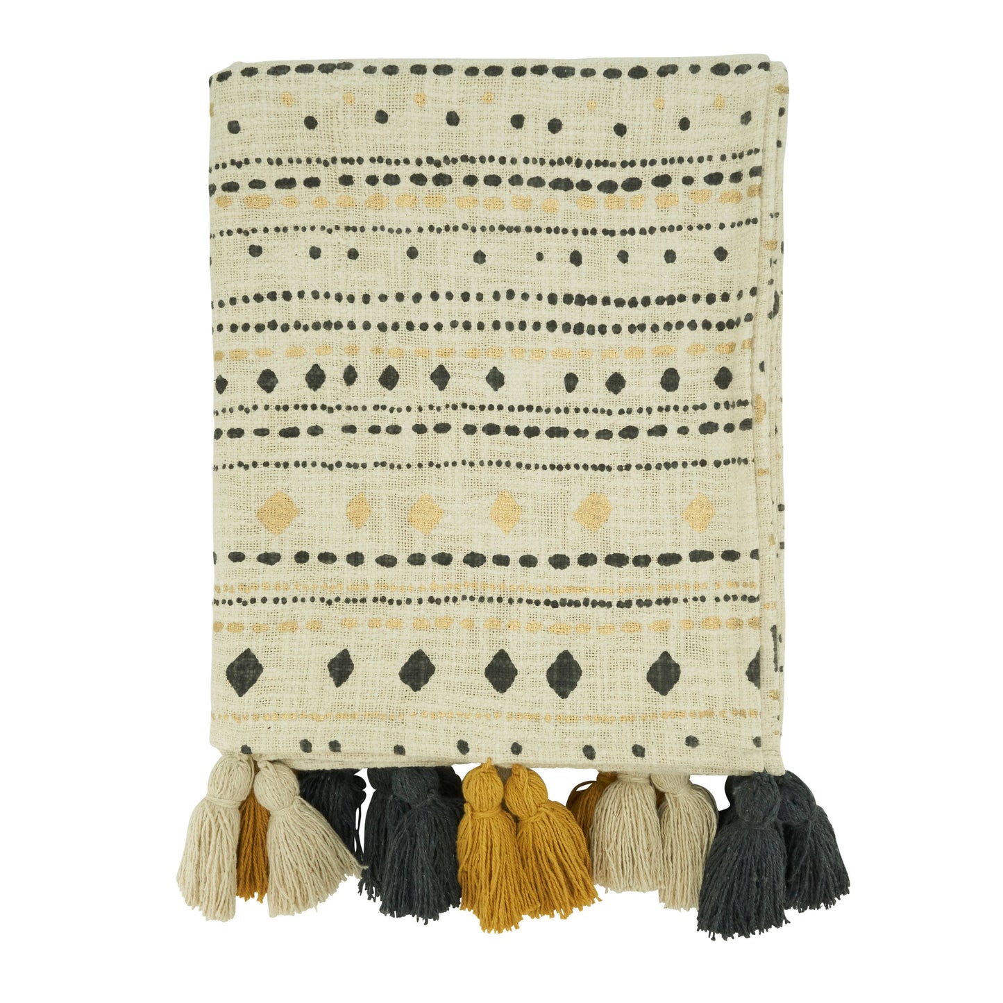 Printed Diamond Dash Throw: Multi / 50"x60"