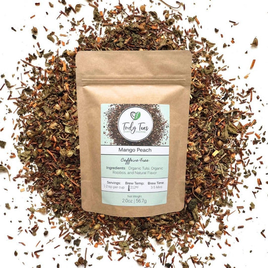 Mango Peach Herbal Tea – Caffeine Free Loose Leaf: 2.0 oz Loose