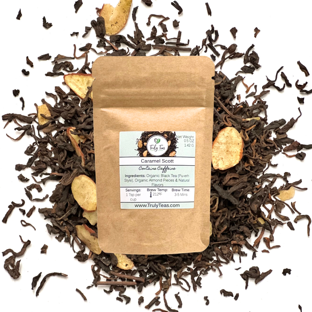 Caramel Scott Pu-erh Black Tea – Caramel Toffee Blend: 2.0 oz Loose