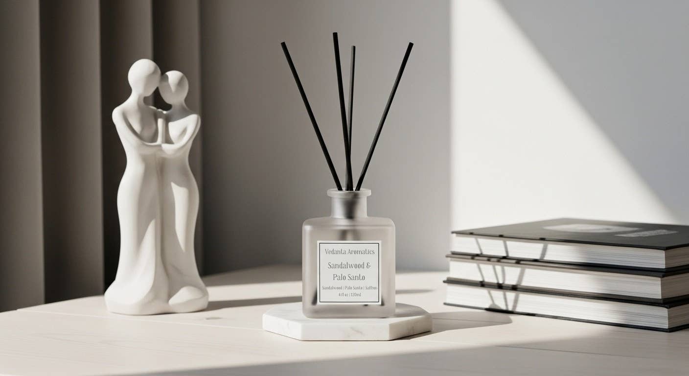 Sandalwood & Palo Santo Reed Diffuser - Calming Woodsy 4  oz
