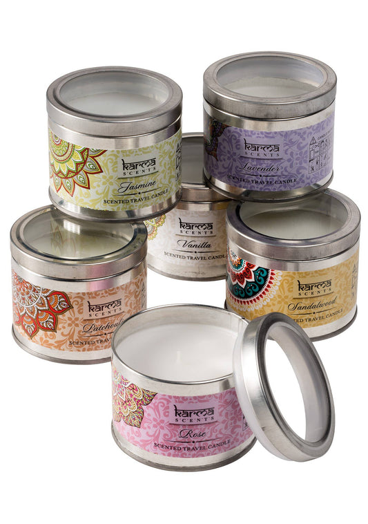 Namaste Scents Scented Candle in Tin With Glass Lid