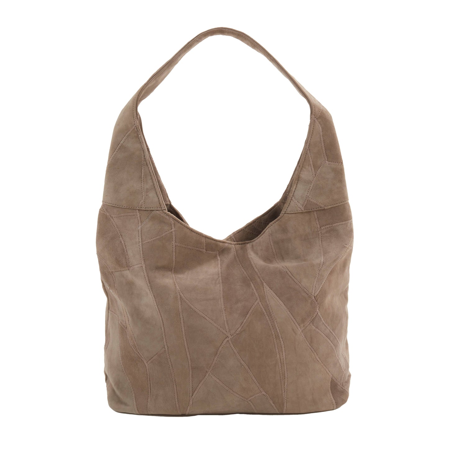 Artisanal Leather Patchwork Purse: Camel / 17"x11"x5"