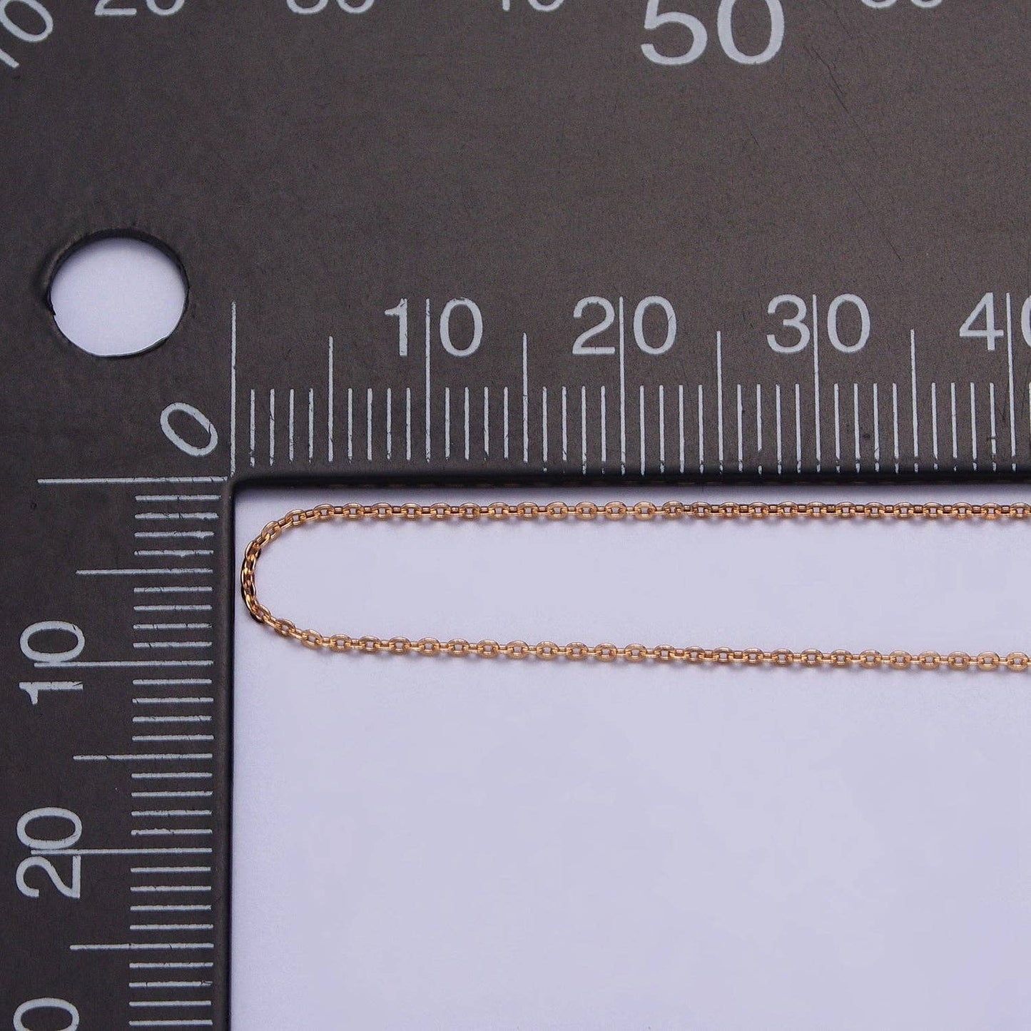 19.5''Ready to Use 18K Gold Filled Thin Rolo Chain Necklace