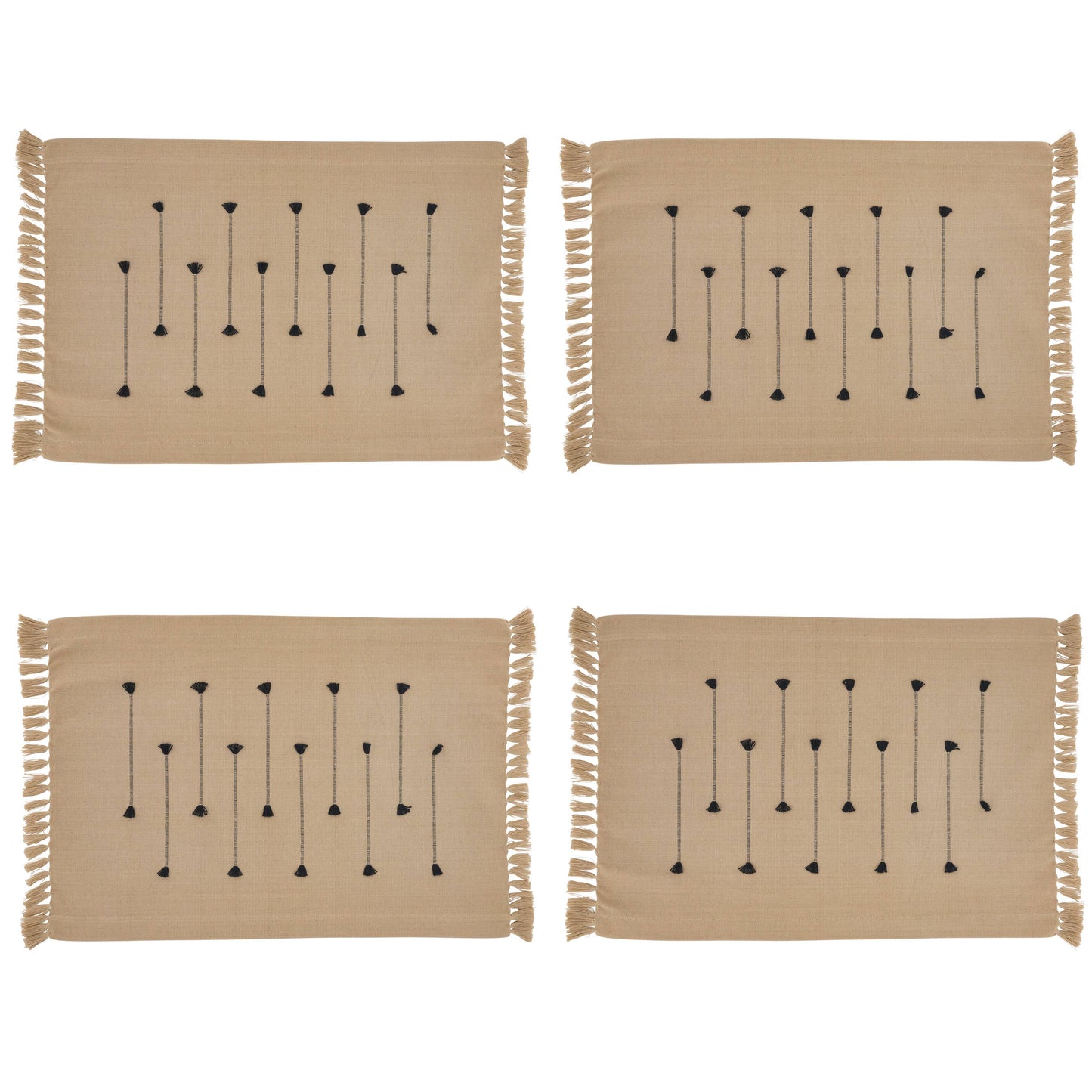 Fringe Line Placemat: Natural / 13"x19"
