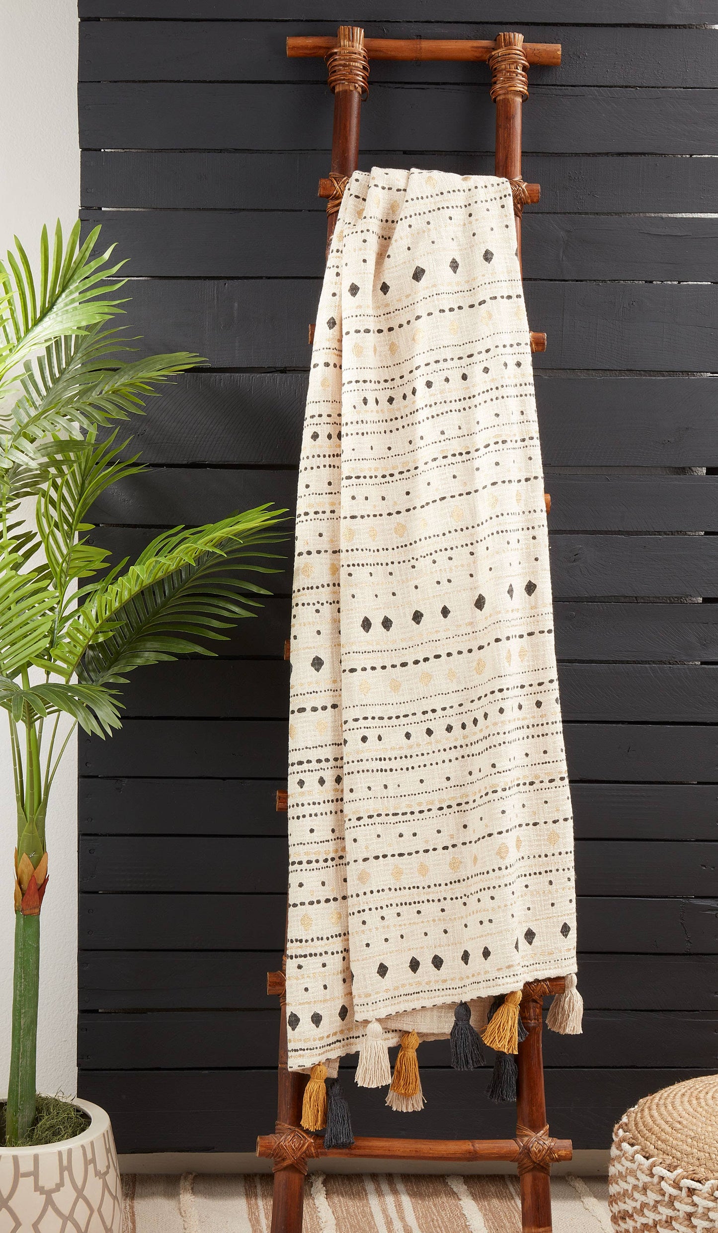 Printed Diamond Dash Throw: Multi / 50"x60"