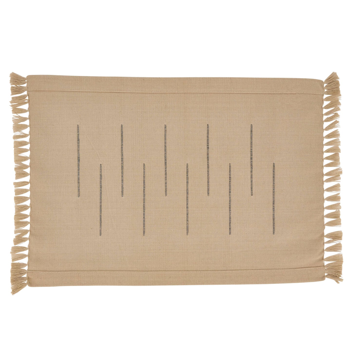 Fringe Line Placemat: Natural / 13"x19"