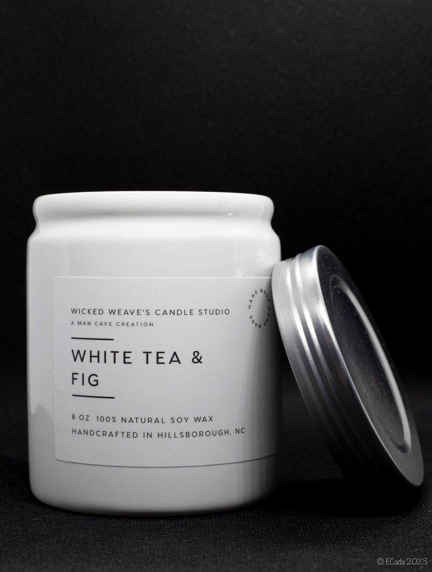 White Tea & Fig Soy Wax Candle (6 Size Options): 8 oz Jar Candle