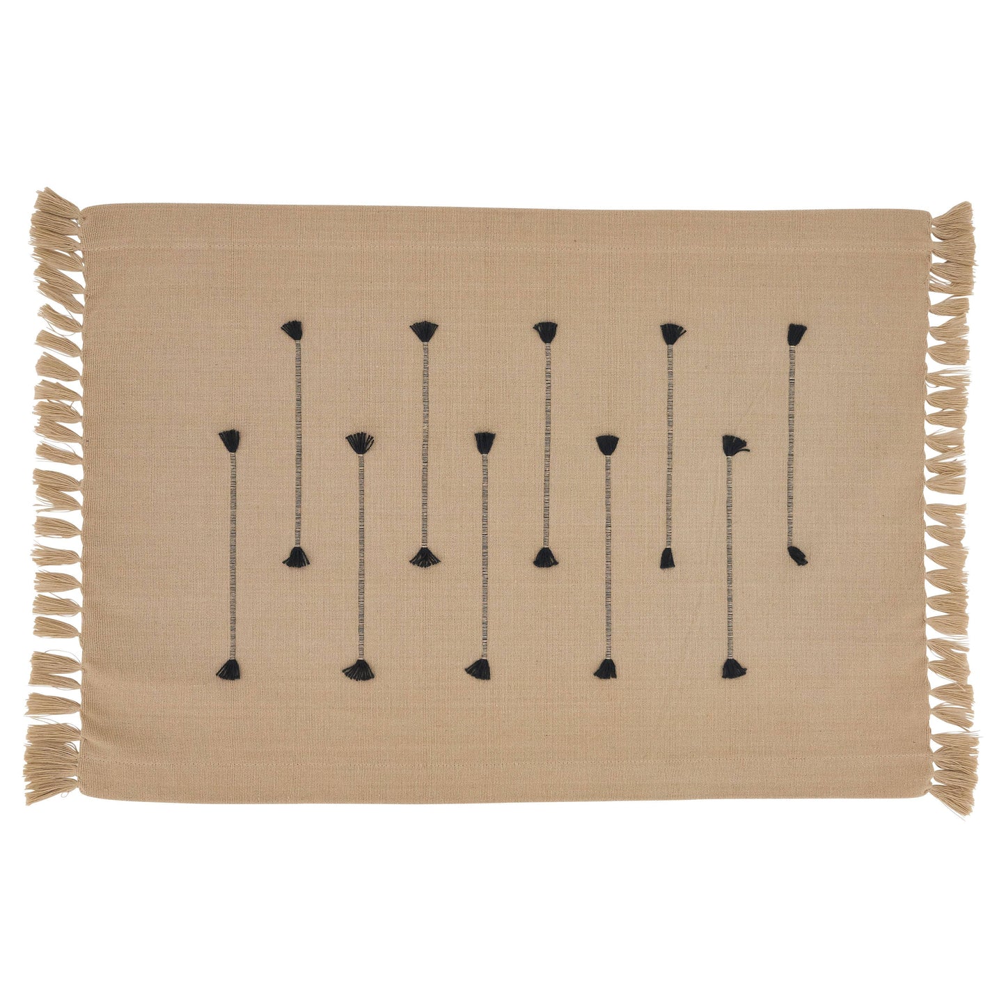 Fringe Line Placemat: Natural / 13"x19"