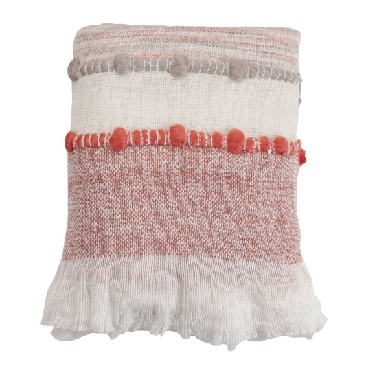 Chunky Woven Throw: Multi / 50"x60"