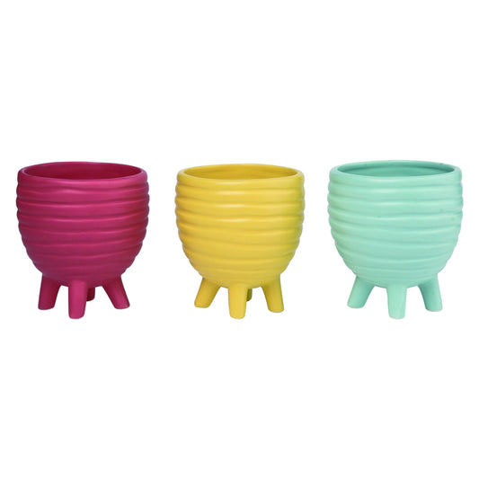 Transpac Dol Stacked Rings Planter Set 3 Spring Home Décor