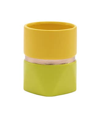 Planter, Light Green Copper/Yellow  Item # 33813 Confirm