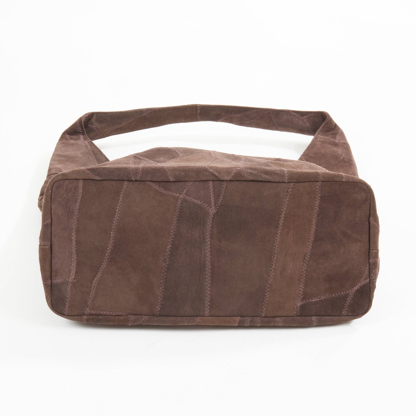 Artisanal Leather Patchwork Purse: Camel / 17"x11"x5"