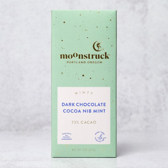 Dark Chocolate Cocoa Nib Mint Bar