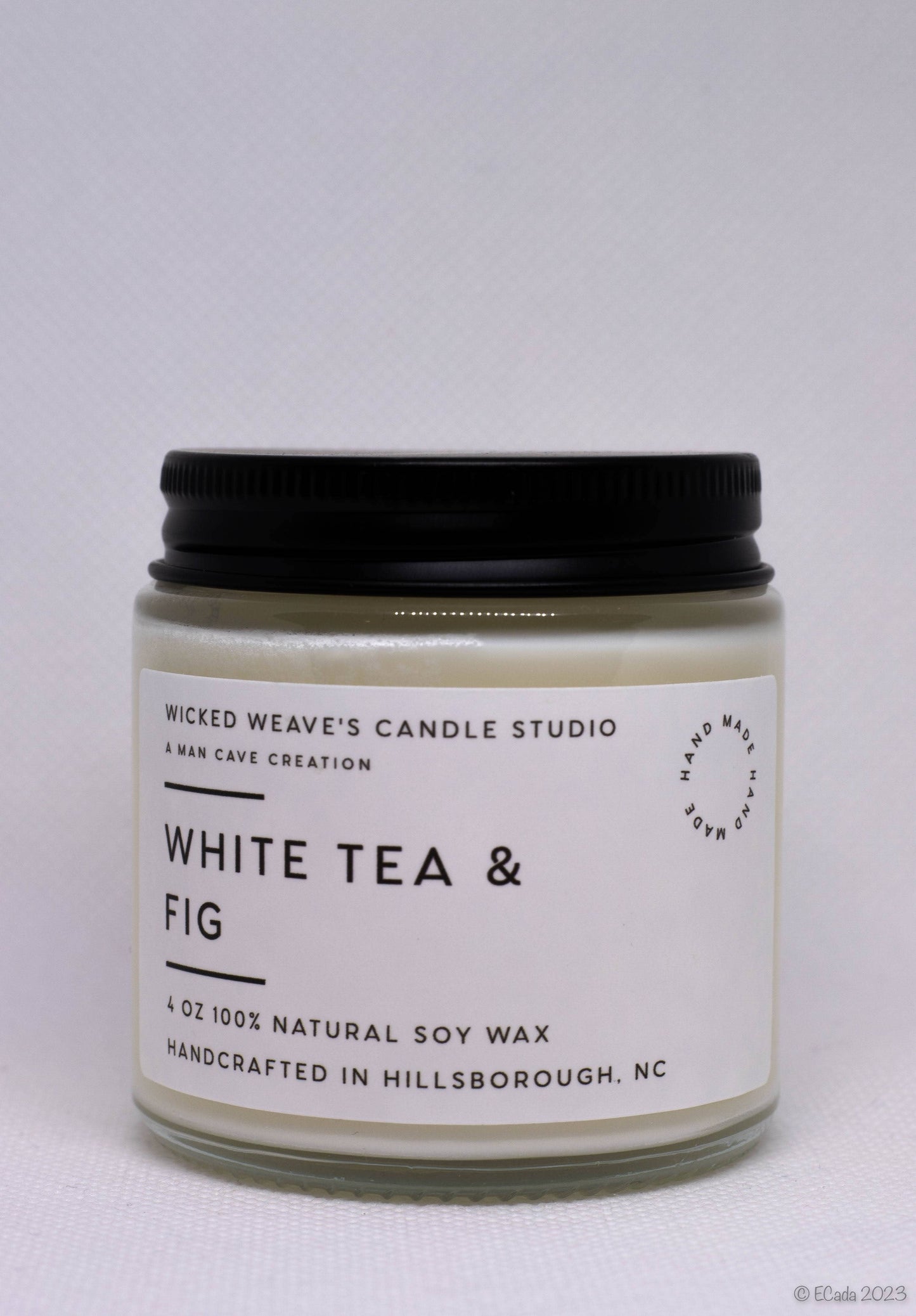 White Tea & Fig Soy Wax Candle (6 Size Options): 8 oz Jar Candle