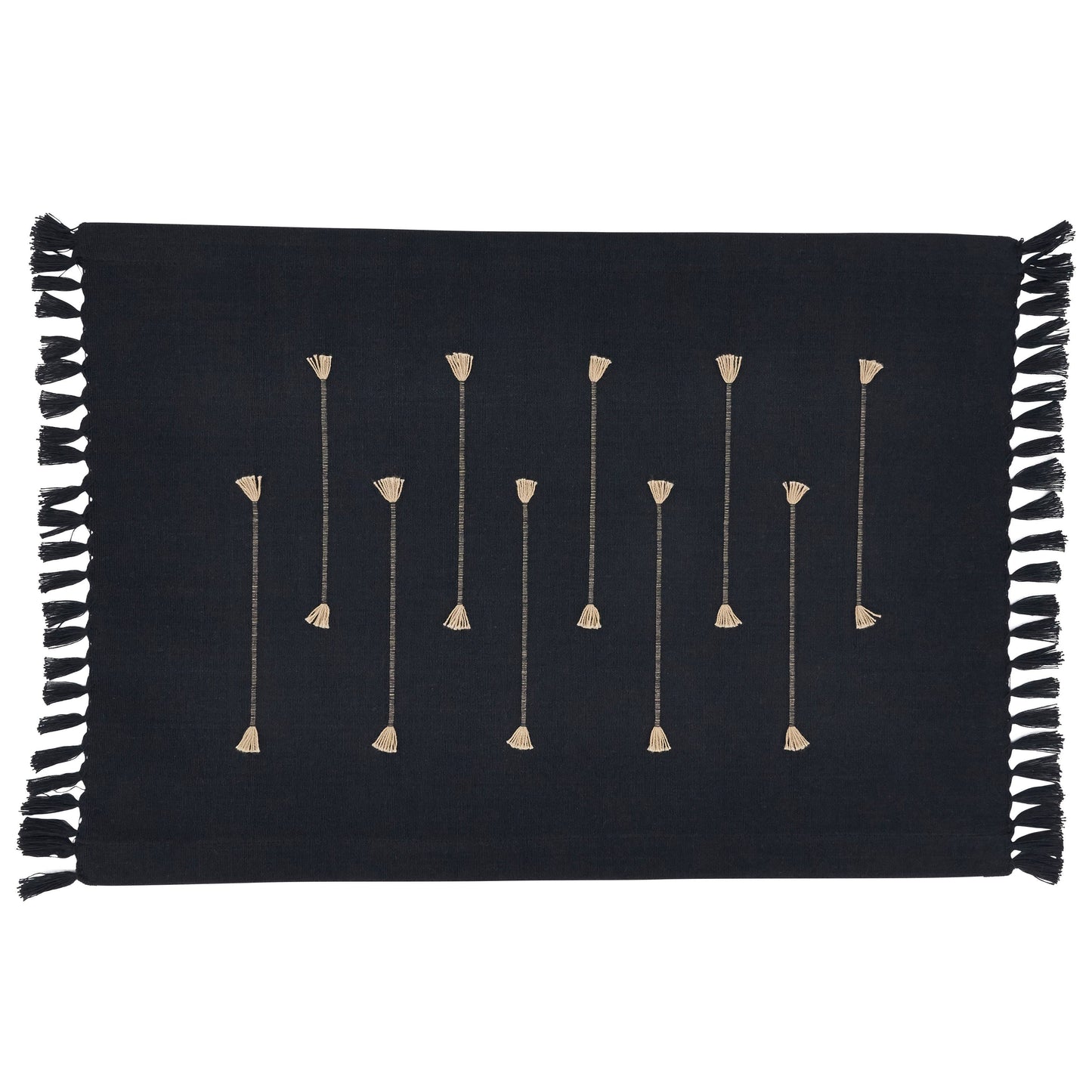 Fringe Line Placemat: Natural / 13"x19"
