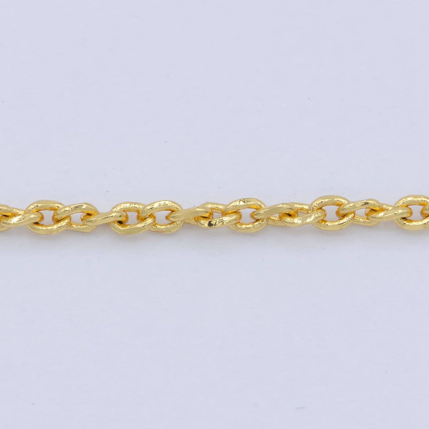 Clearance Pricing BLOWOUT 24K Gold Filled 1mm Dainty Twisted Unique Cable Link 18 Inch Layering Chain Necklace | WA-196