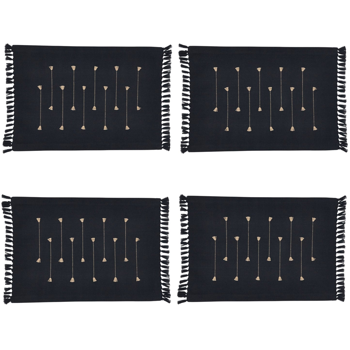 Fringe Line Placemat: Natural / 13"x19"