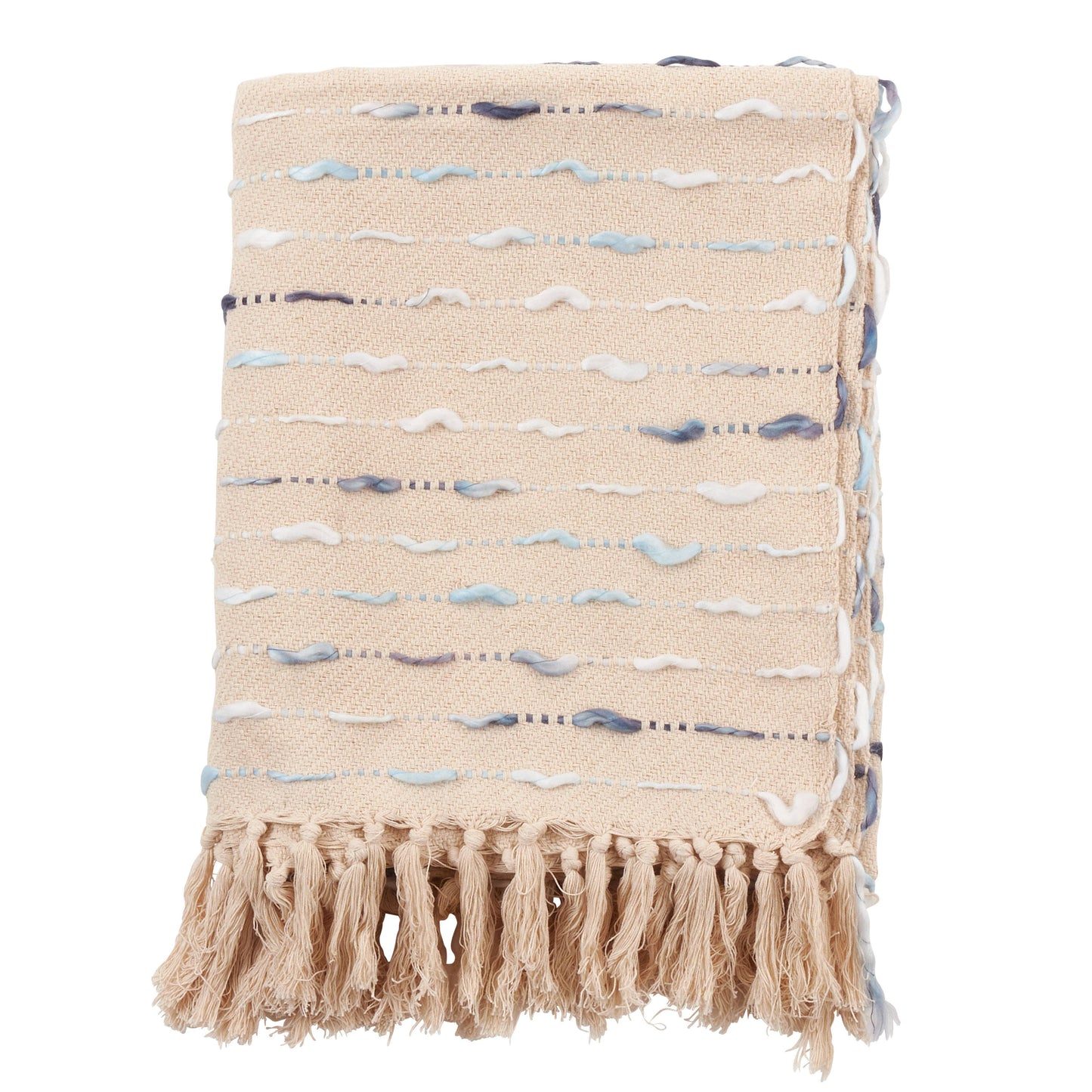 Striped Throw - Stitched Design: Blue / 50"x60"
