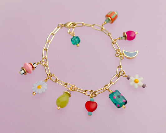 Ladybird Colorful Charm Bracelet