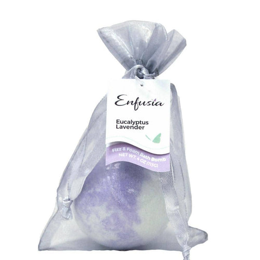Mini Fizz and Foam Bath Bomb - Eucalyptus Lavender 4oz