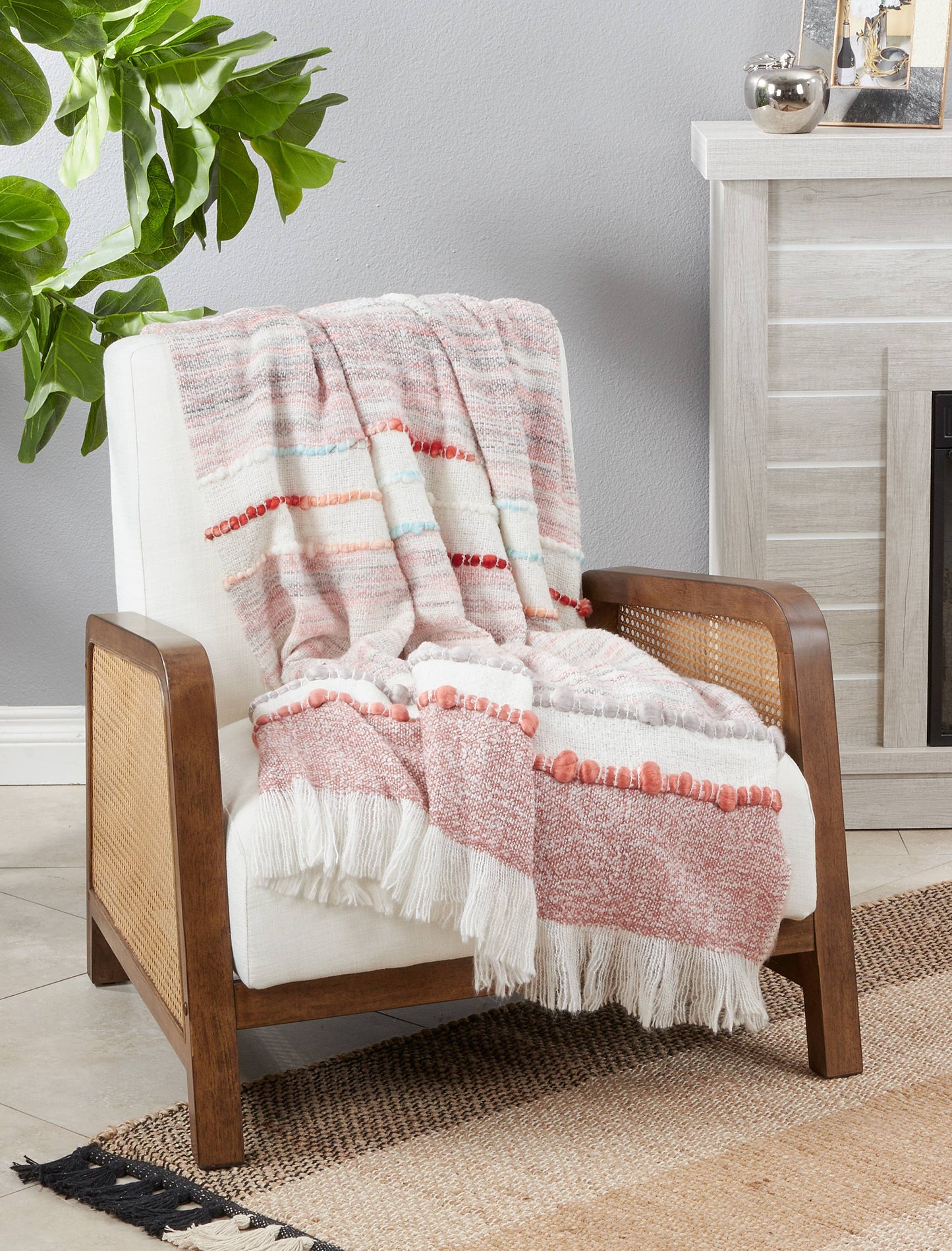 Chunky Woven Throw: Multi / 50"x60"