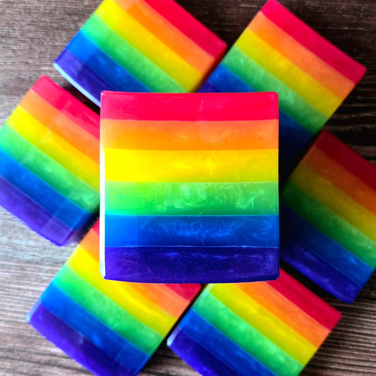Rainbow Pride Artisan Soap - LGBTQ+ Pride Flag
