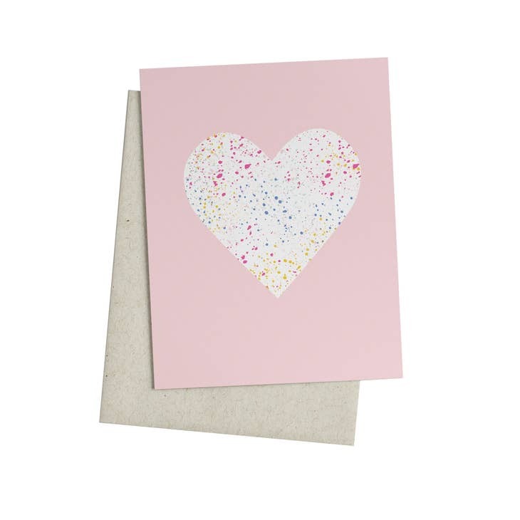Splatter Paint Heart Card