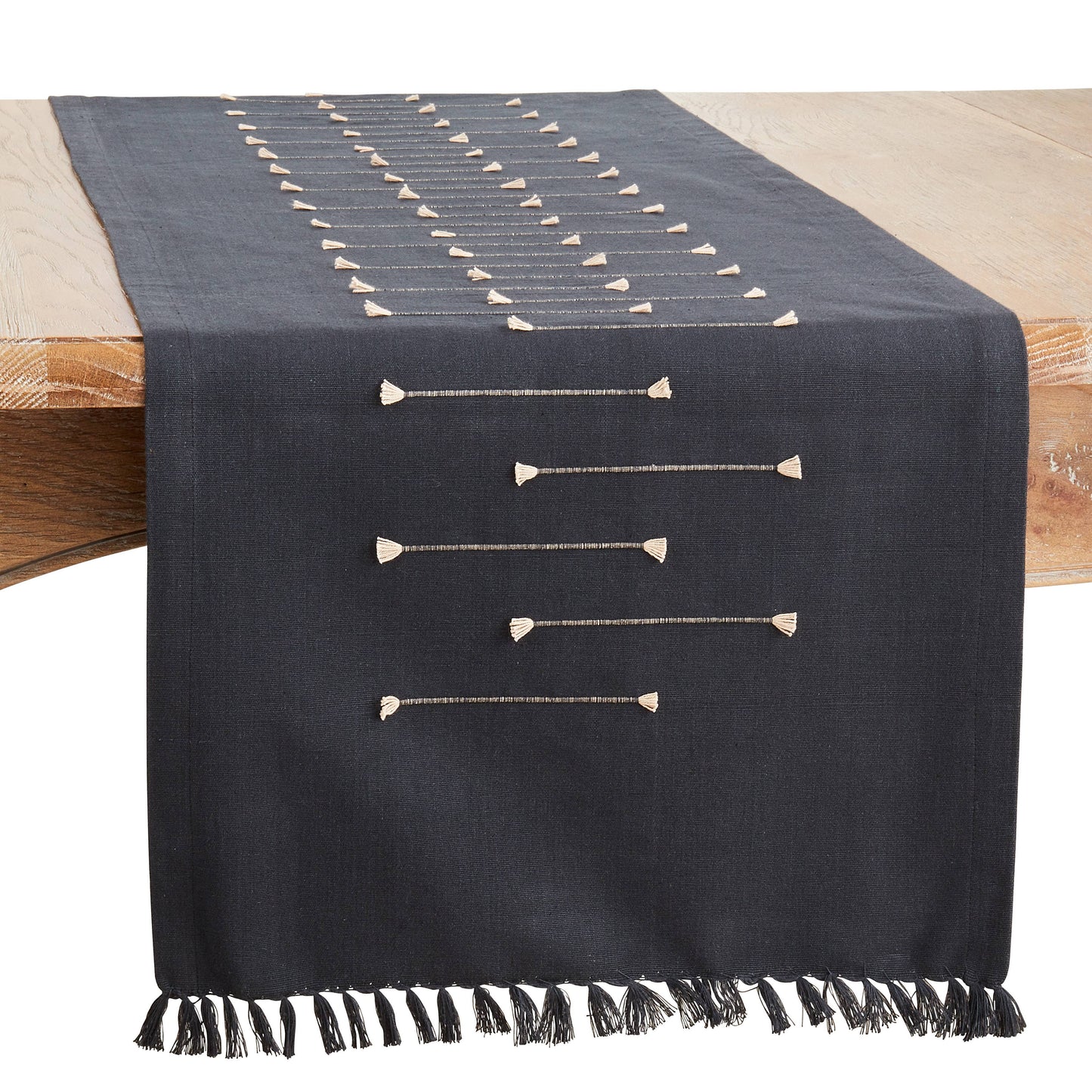 Fringe Line Runner: Natural / 16"x72"