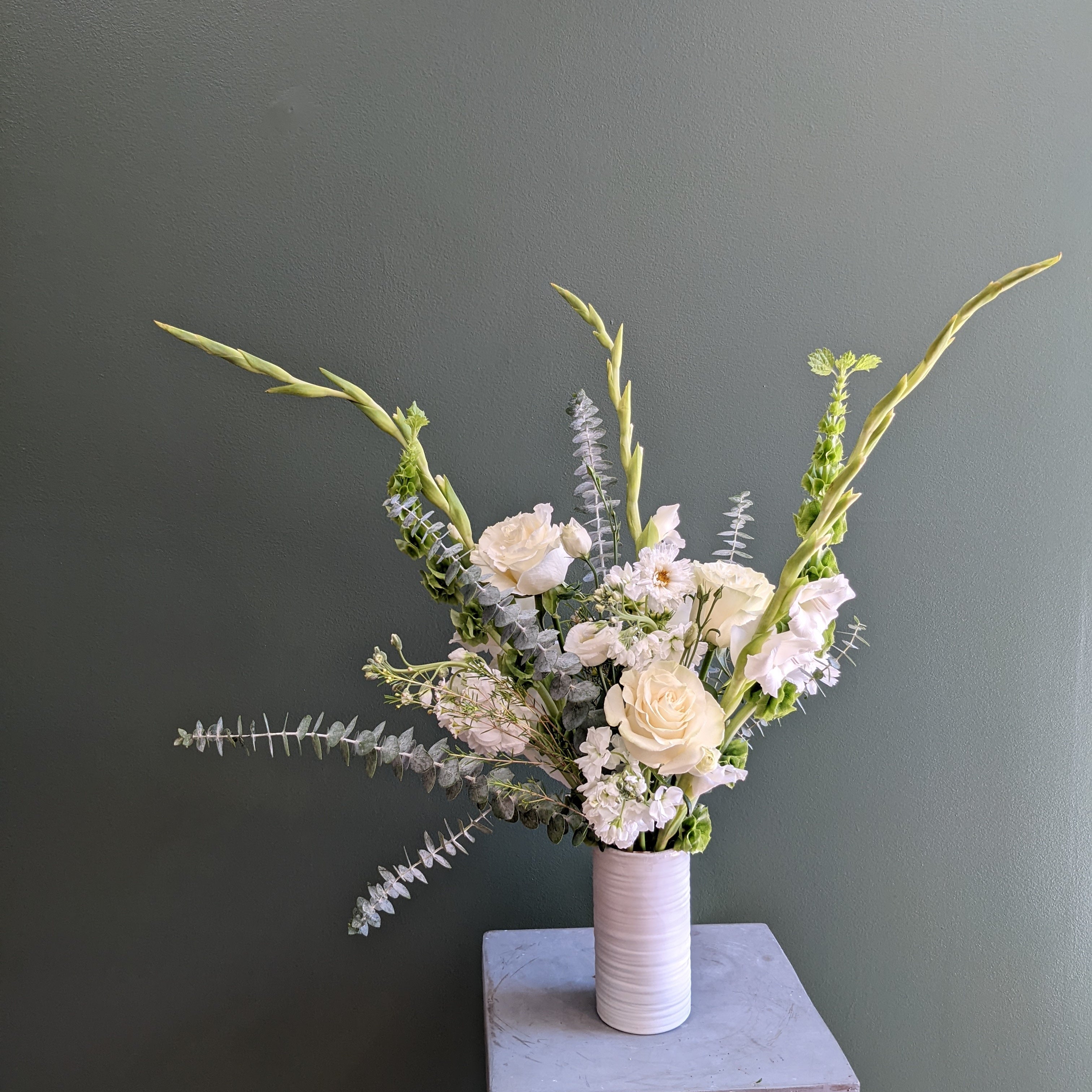 Serenity White Arrangement – Lemon Terrace Florals