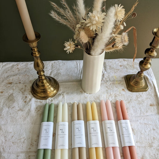 100% Beeswax Taper Candles