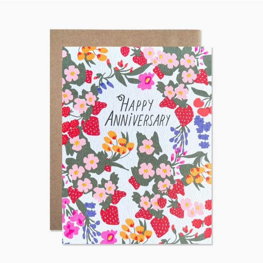 Flowers and Fruits Anniversary Card
